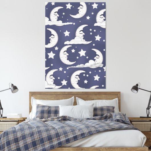 Maan Canvas Afdruk (Insitu (Slaapkamer))