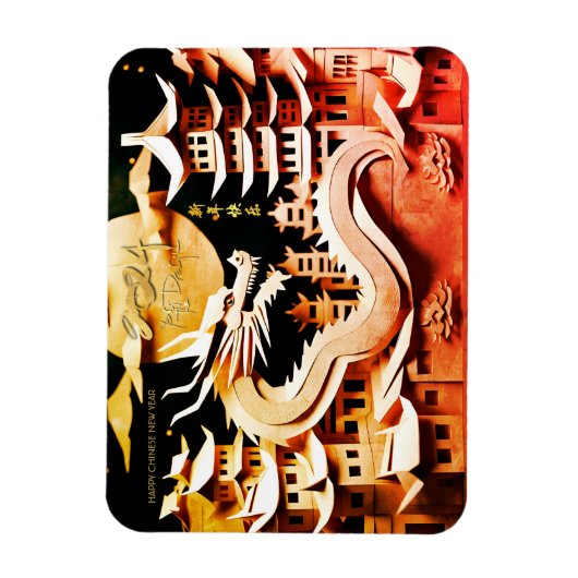 Maan Chinees Nieuwjaar van de Draak 2024 FPM2 Magneet (Verticaal)