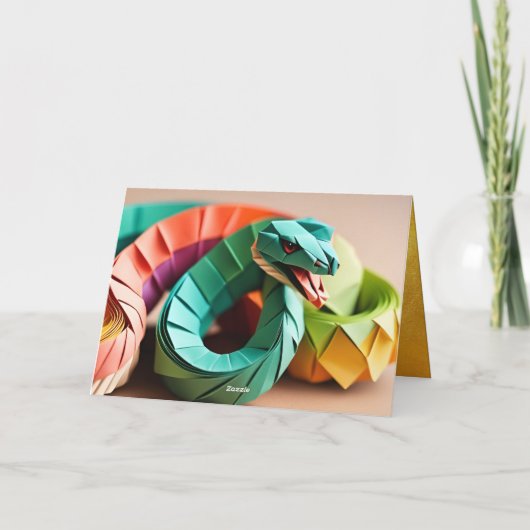 Maan Chinees Nieuwjaar van de Slang 2025 GC Feestdagen Kaart (Achterkant)