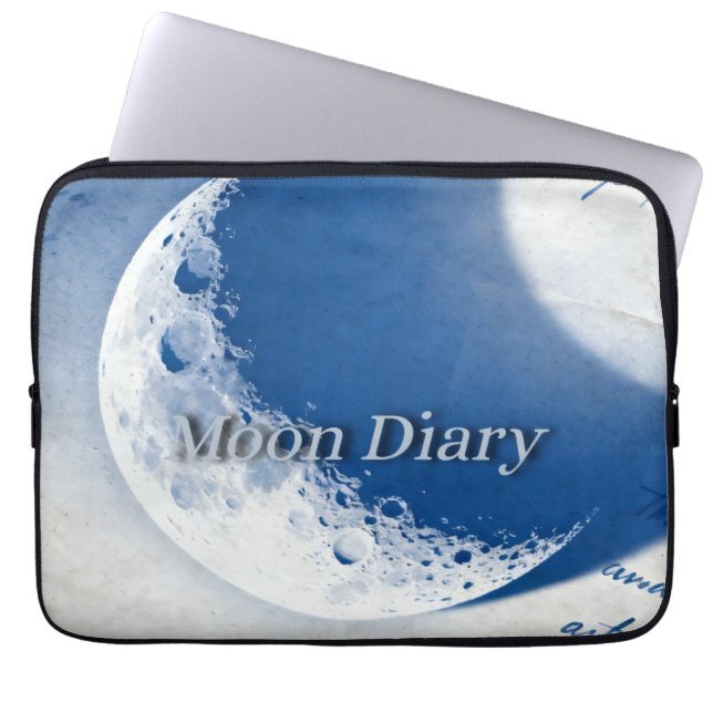 Maan dagboek  laptop sleeve (Voorkant)