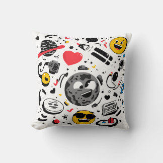 Maan decoratieve kussen met Kawaii Cartoon-stijl