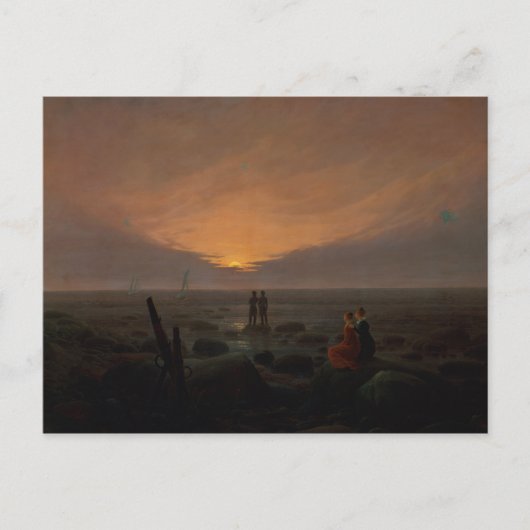 Maan die over Zee, 1821 toenemen Briefkaart (Voorkant)