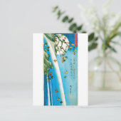 Maan door de Bladeren en de Waterval die van de Briefkaart (Staand voorkant)