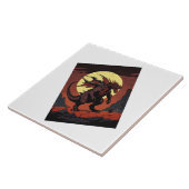 Maan draak. tegeltje (Zijkant)