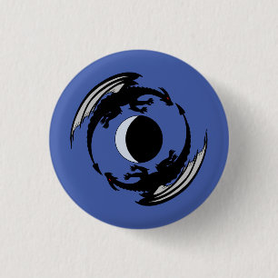 Maan Draken Fantasy Ontwerp Knop Ronde Button 3,2 Cm