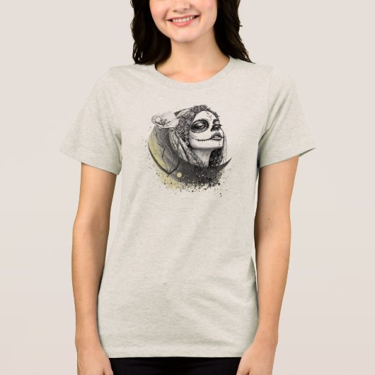Maan Droomtoestand – Ziel in Schaduwen Tri-Blend Shirt (Voorkant)