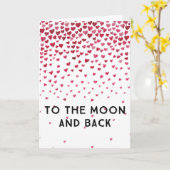 Maan en achterste harten kaart (Gele Bloem)