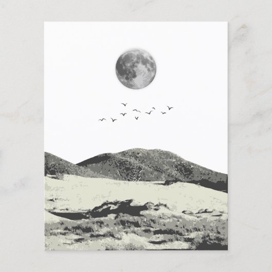 Maan- en bergwandkunst flyer (Voorkant)