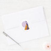 Maan en de sterren ronde sticker (Envelop)