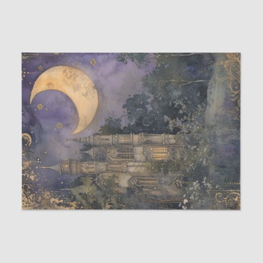 MAAN EN KASTEEL DECOUPAGE TISSUEPAPIER (Voorkant)