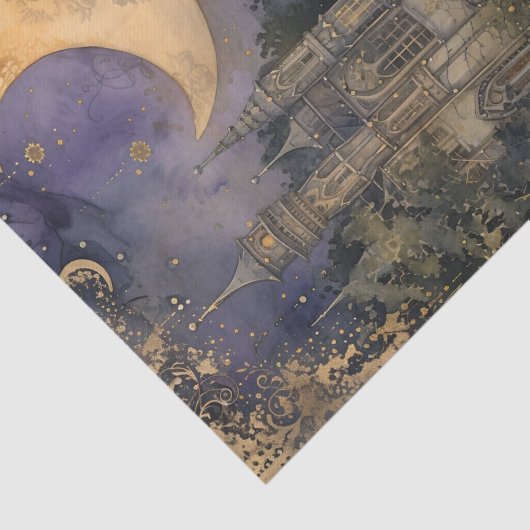 MAAN EN KASTEEL DECOUPAGE TISSUEPAPIER (Detail)