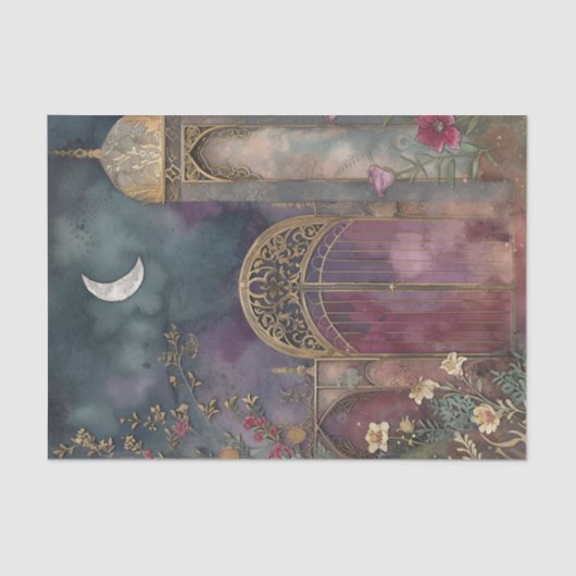 MAAN EN KASTEEL DECOUPAGE TISSUEPAPIER (Voorkant)