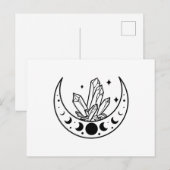 maan en kristal briefkaart (Voorkant / Achterkant)