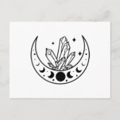 maan en kristal briefkaart (Voorkant)