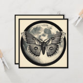 Maan en Moth  Illustratie Kaart (Voorkant / Achterkant in situ)