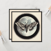 Maan en Moth Illustratie Kaart (Voorkant / Achterkant in situ)