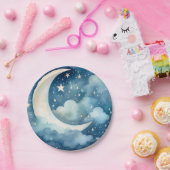 Maan en nacht sky papier bord (Feest)