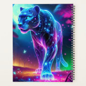 Maan en Panther Holografisch Neon Kleurrijk | Planner (Achterkant)