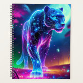 Maan en Panther Holografisch Neon Kleurrijk | Planner (Voorkant)