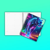 Maan en Panther Holografisch Neon Kleurrijk | Planner