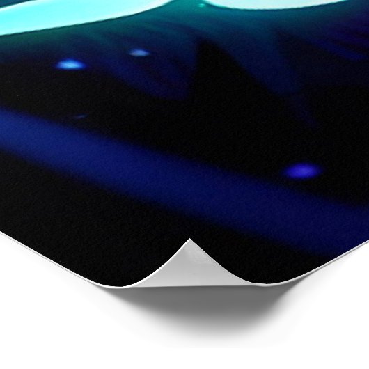 Maan en Panther Holografisch Neon Kleurrijk | Poster (Hoek)