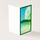 Maan en planeet - groen kaart (Buitenkant)