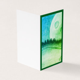 Maan en planeet - groen kaart