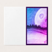 Maan en planeet - Paarse Kaart (Buitenkant ongevouwen)