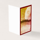 Maan en planeet - rood kaart (Buitenkant)