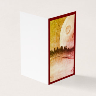 Maan en planeet - rood kaart