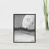 Maan en planeet - zwart (Voorkant)