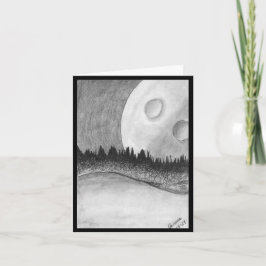 Maan en planeet - zwart