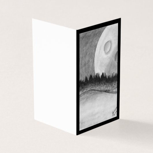 Maan en Planeet - Zwart Kaart (Buitenkant)