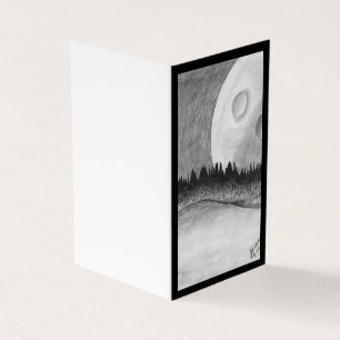 Maan en Planeet - Zwart Kaart