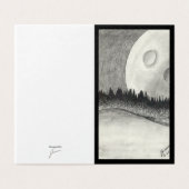 Maan en planeet - zwart kaart (Buitenkant ongevouwen)