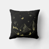 Maan en planeten kinder kamer gooien kussen (Achterkant)