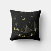 Maan en planeten kinder kamer gooien kussen (Voorkant)