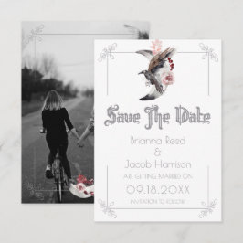 Maan En Raaf Watercolor Trouw Save The Date Kaart