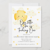 Maan en sterren 1e verjaardag kaart (Voorkant)