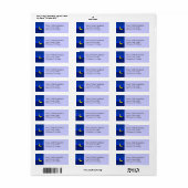 Maan en Sterren Aangepast Retourlabel Etiket (Full Sheet)