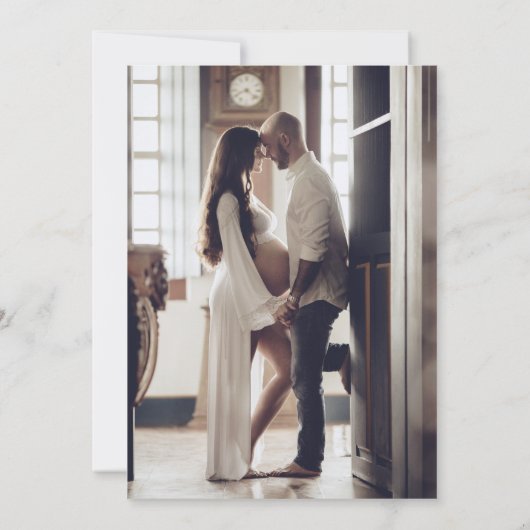 Maan en Sterren Baby Shower Foto Dankkaart  Kaart (Achterkant)