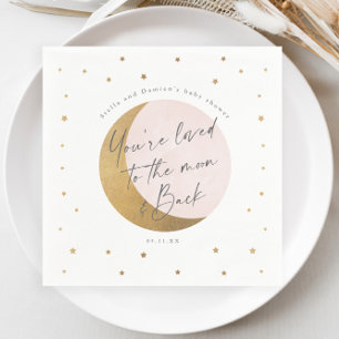 Maan en sterren baby shower servet