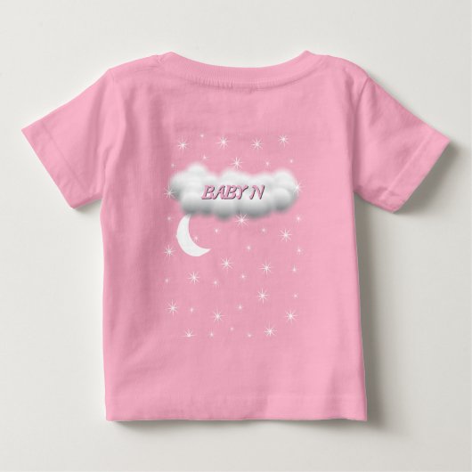 maan en sterren baby T-Shirt (Achterkant)