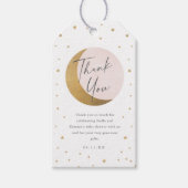 Maan en sterren babyshower bedankt cadeaulabel (Voorkant)