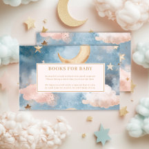 Maan en sterren Boek Aanvraag voor Baby shower