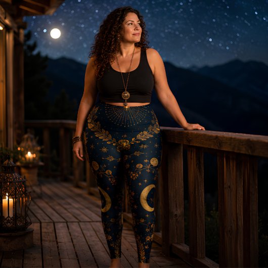 Maan en Sterren Boho Astrologie Leggings