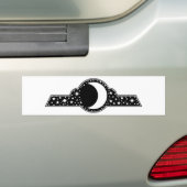 Maan en Sterren Bumpersticker (Op auto)
