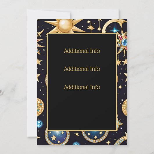 Maan en sterren Celestial 2 Kaart (Achterkant)