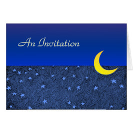 Maan en Sterren Custom Gevouwen Uitnodiging