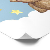 Maan en Sterren Droom Groot Teddyshirt Nursery Poster (Hoek)